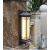太阳能壁灯室外阳台庭院大门灯花园围墙灯中式别墅露台LED灯户外 100cm窗花咖啡色（接电款）