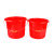 庄太太【17.5L无盖款】塑料手提水桶红色大小水桶带盖子耐摔