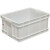食品级白色塑料箱周转箱长方形加厚养龟箱收纳盒储物箱大号框带盖 450-230箱(外径:505*355*240) 白色带盖