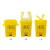 垃圾袋黄色诊所大号废弃手提平口清洁袋卫生桶垃圾桶 手55*60 100 加厚平口款60*70 100条 40L垃圾 加厚