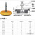 牧物S78防震垫铁重型机床设备调整减震垫脚圆形冲床机器橡胶防振地脚 120×32/M12/载重1000公斤