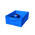 鸣固 塑料周转箱 五金盒元件盒零件盒收纳盒物料盒收纳箱 4号蓝色410mm*310mm*145mm3只（无盖）