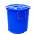 金诗洛 KSL145 塑料大桶 环卫物业垃圾桶酒店厨房收纳圆桶 白色60升 45*52cm(有盖）