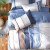 水星家纺 简约全棉印花床上用品四件套 弗利安 弗利安 1.8m床（被套：220×240cm）