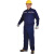 中神盾 SWS-CDS-211 夏季短袖工作服套装男女通用 反光条劳保服 藏蓝色 S/160（10-99套单价）