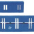 AMJ2三相绝缘母线夹 JK柜用 蓝色母线框铜排夹母线支撑架 AMJ2 双排(相距130) 6*60