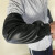 皮革4线防水袖套男女长款PU套袖防油耐磨工厂清洁劳保护袖头 4双装宽皮筋黑色防水袖套