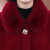 公子玉本命年大红羊绒大衣中长款小个子中年妇女士冬装洋气毛呢外套毛领 卡其 l建议95-115