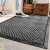 兰诗 WSD2205 商用丙纶橡胶地垫耐磨耐蹭地毯室外防滑菱形拼纹脚垫 深灰色60*120cm
