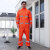 卓迪旭 ZDX-YFT05环卫劳保反光分体雨衣套装，橘红色双层防水雨衣，可定制 L