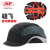 JSP洁适比透气轻便安全帽豪华轻型防砸防护可脱卸安全帽轻飞户外地铁 黑色（2.5CM帽檐）