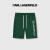 Karl Lagerfeld卡尔拉格斐轻奢老佛爷男装夏季 经典印花男士休闲沙滩短裤 绿色 44