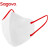 Sagovo 一次性灭菌口罩 3D立体4层工业粉尘花粉防尘口罩 中号 白色10只