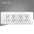 汉顿个性创意插座面板北欧C3面板工装家装墙壁电源插座 白色五孔USB插座 