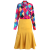 FEMLY法曼丽  2019初秋法式新款女洋气复古撞色衬衫+纯色半裙两件套装W1921307 花色 S