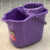 定制加厚宽拖把桶高颜值脱水桶免手洗墩布桶带轮拖地桶户外挤议价 紫色17L带轮拖地桶 一桶一篮