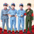 谋福 演出服志表演服 长征合唱服装 蓝色红军长袖套装 140cm 