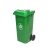 谋福 1159上海制定款式大垃圾桶环卫商用户外分类箱带轮子带盖方形（120L户外桶+轮+盖（绿色款））