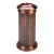 南 GPX-1 欧式罗马柱烟灰桶 南方垃圾桶 酒店宾馆果皮桶带烟灰缸垃圾筒 古铜 内桶容量7升