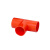 鑫工派 PVC线管三通 穿线管国标阻燃线管配件 红色三通DN20（10个） AC026