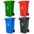 冰禹 BYyc-315 加厚大号户外垃圾桶 酒店环卫物业塑料分类垃圾桶 红色240L带轮