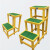 适用绝缘高低凳1米3层电工玻璃钢凳电力绝缘梯凳1.2m绝缘踏台适用 0.6米高 二层+轮子 加固型