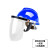 橙央电焊面罩安全帽式支架面屏防护冲击头戴式焊帽工烧氩弧焊接 蓝色安全帽+支架+白屏