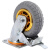 ONEVAN高弹力轻音脚轮转向轮 工业重型平板车手推车轮橡胶轮 定向脚轮 4寸