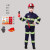 消防员服装儿童职业体验消防表演服角色扮演小小消防员演出服套装 蓝色长袖五件套 150cm