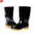 谋福（CNMF）【工矿靴 】 雨靴 雨鞋 牛津鞋底 橡胶鞋 防水防滑 黑色 中筒靴 42码 8422