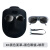 谋福（CNMF）电焊面罩头戴式脸部面具电焊面屏烧焊氩弧焊电焊眼镜 (黑色电焊面罩BX+黑色眼镜+绑带)