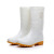 鸣固 高中筒食品雨鞋冬季保暖耐磨雨靴厨房食品厂劳保水鞋W603保暖中筒靴 白色 40