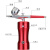 德泰捷 气动模型上色工具充电手持迷你喷漆气泵便携式喷笔模型喷笔套装 红色大容量20ml+40ml 