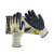 代尔塔(DELTAPLUS）202015防割手套半乳胶涂层防割手套灰黄色8码12副装