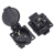 IP54欧标户外防水插座 16A户外充电桩插座 德式发电机防水插座 IFDES50SCWF 黑色