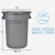 定制圆形垃圾桶商用大容量带轮子大号户外环卫厨房餐饮泔水桶 白云120L不带滑轮