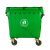 ONEVAN环卫保洁垃圾车 手推垃圾车 物业清洁车 大容量塑料环卫垃圾车 绿色660L