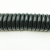 弹簧线2 3 4 6 8芯螺旋电线PU弹力伸缩弹簧电缆电线多芯规格防水 黑3芯2平方 2.5米