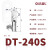 OLKWL（瓦力）双孔铜鼻子DTS 240平方铜接线头2孔挂锡紫铜白色压线耳铜两孔间距38-42毫米 镀锡双孔DT-240S