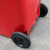 莫恩克 户外大号垃圾桶 可定制LOGO 带轮挂车 红色120L