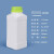 化科 实验室用 塑料方瓶1000ml毫升化工样品瓶 水剂瓶  HDPE塑料瓶 500ml白色(配黄绿盖) ，8个