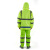 工者 牛津布分体荧光绿雨衣 户外徒步训练防水服成人分体300D雨衣雨裤套装 3XL