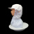 食安库（SHIANKU） 带帽檐粘扣大披肩帽工作帽 白色 均码 低于10个不发货 210055