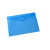 竹特 纽扣透明文件袋 蓝色 A4 18丝 加厚款（100个装） 定制广告印刷纽扣档案袋 企业定制