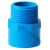 PVC外丝直接 UPVC给水管管件胶粘塑料配件外牙外螺纹水管接头直通 40mm--蓝色