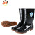 上海雨鞋耐腐蚀耐酸碱耐磨防滑防汛劳保胶鞋工业防护PVC食品加工鞋SH704 黑色黑底 44