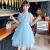 ABC BILL女童连衣裙夏装新款洋气童装夏季女孩公主裙蓬蓬纱裙儿童裙子 蓝色 110