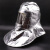 铝箔耐高温防火隔热头套炼钢厂铝厂1000度防护面罩消防披肩帽 透明铝箔头罩 不含安全帽
