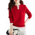 百丽驼美士（BALITOMMS）轻奢原创新中式女装打底衫2024新款秋冬洋气立领盘扣红色毛衣气质 红色 M 90-105斤
