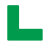 国新GOSIM 警示6SL形定位贴 5s桌面定位定置标签标识 四角管理定位贴贴纸 6*2cm 绿色L形 （16个） L形定位贴
